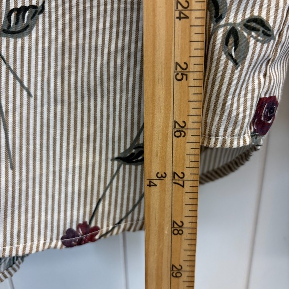 Vintage Tapestry Womens Indie Striped Floral Button Down Top Size 24W Everyday - Picture 5 of 8